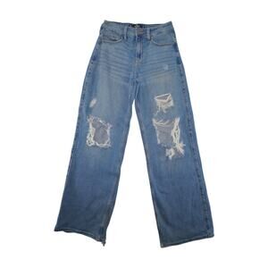 Hollister High Rise Vintage Baggy Jeans W26 L31 Women’s Distressed Wide Leg